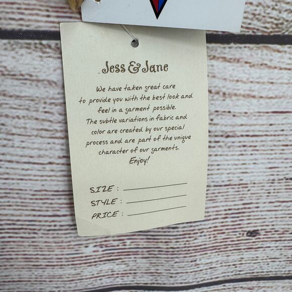 Jess & Jane Jeweled Geometric Print Blouse Womens Small Blue Purple Made USA NEW - Picture 3 of 8